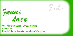 fanni lotz business card